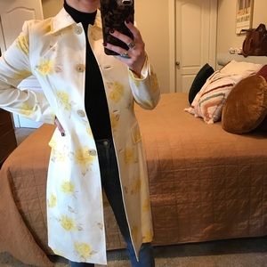 Banana Republic Ivory Floral Coat - NWT
